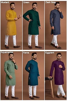 Festival Party Ethnic Wedding Full Stitched Kurta Payjama Set For Men's 16-SP24 • £29.99