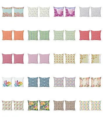 Ambesonne Floral Feminine Cushion Cover Set Of 2 For Couch And Bed In 4 Sizes • $15.99