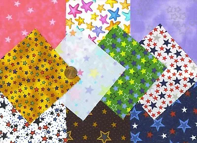 I Spy Star Stars Assortment 4 Inch 100% Cotton Novelty Fabric Quilt Squares YW1 • $4.97