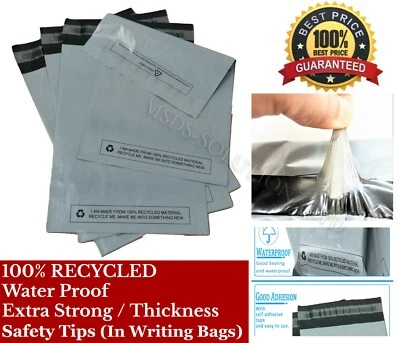 £4.69 • Buy Strong Grey Self Seal Poly Postal Mailing Bags Quality Plastic Postage Mailers
