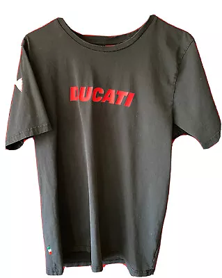 Genuine Ducati Black T-Shirt Mens Large Motorcycles Cool Retro Biker Chic • $18