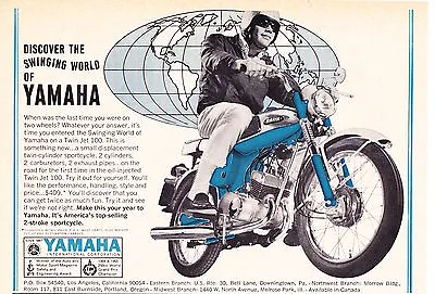 1966 Yamaha Twin Jet 100 Motorcycle ~ Original Smaller Print Ad • $11.95