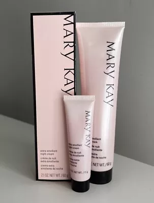 Mary Kay Extra Emollient Night Cream ~ 1 Full & 1 Travel/Purse Size ~ NEW • $22.80