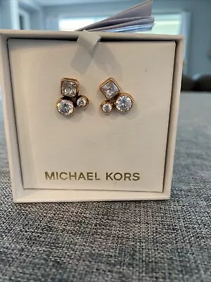 MICHAEL KORS Rose Gold Tone Stud Earrings NEW In Box MKJ6447791 • $29