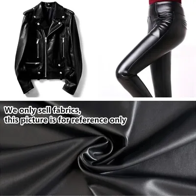 £38.73 • Buy Faux Leather Fabric Thick Fleece Lined PU Stretch For Coat Leggings Shiny Sewing