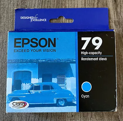 Epson Claria 79 High Capacity Ink Cartridge Cyan T079220 Exp 05/2019 • $14.99