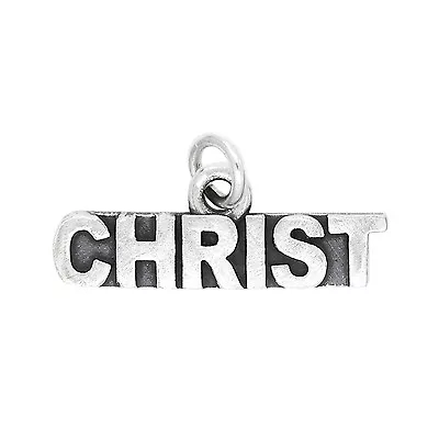 Sterling Silver Oxidized Christ Religious Charm  (with Options) • $11.99