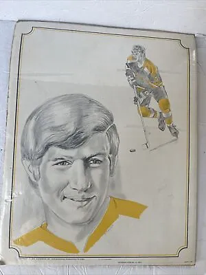 Vintage 1971 Boston Bruins Bobby Orr NHL Hockey Illustration 11x14” Art Print • $39.99