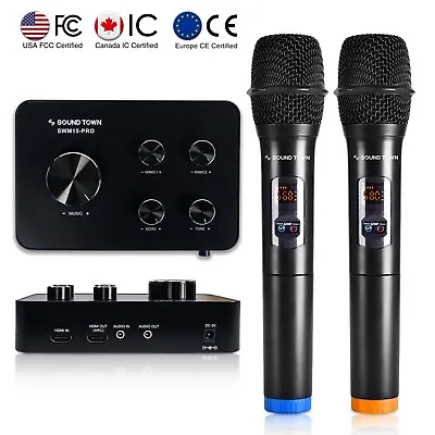 $118.99 • Buy Sound Town Wireless Microphone Karaoke Mixer W/ HDMI ARC/Optical/AUX SWM15-PRO