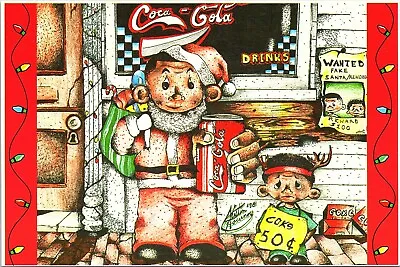 $6.92 • Buy Postcard~Coca-Cola~Coke~Christmas~Santa~Justin Flournoy~Minden, LA~O3