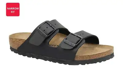 Birkenstock Unisex Arizona Birko-Flor Narrow-Fit Sandal (Black) Women's Sandals • $131.99