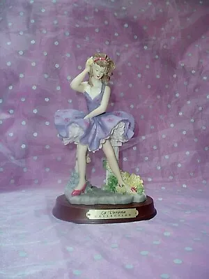 Vtg  La Verona Collection Dancing Lady Women Figurine In Purple Dress  • $15