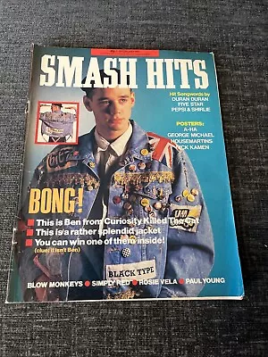 £5.99 • Buy Smash Hits Magazine 11 Feb 1987 Simply Red Curiosity Paul Young Rosie Vela