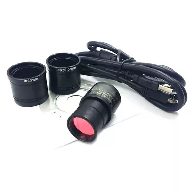 Eyepiece Camera Microscope Industrial Video Camera With 30 &30.5mm Adapter-Ring • £41.38