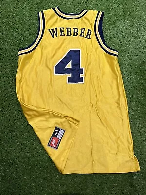 Authentic Nike Chris Webber Michigan Wolverines Fab 5 NCAA Basketball Jersey 44 • $199.99