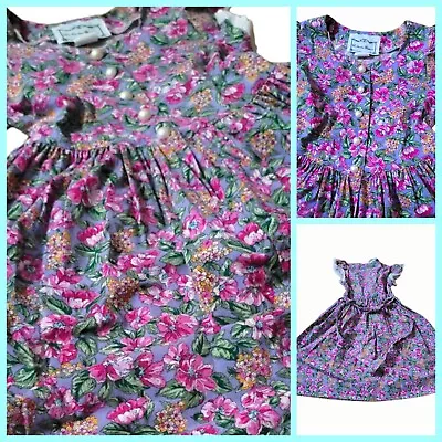 Vintage Catherine Rebecca Floral Girls Dress Prairie Gunne Cottagcore SZ 6 USA • $27.99