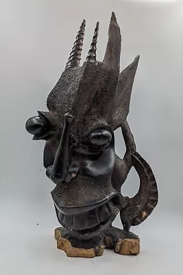 Makonde Carving 24  Carved Wood Tanzania Statue Sculpture Tribal Figure Folk Art • $695