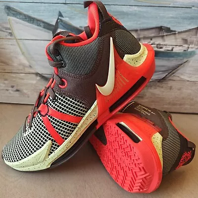 Nike LeBron Witness 7 Men's Size 12 Alligator Volt Crimson DM1123 001 • $74.95