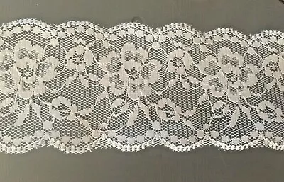 Vintage White Color 2  Wide Doubled Scalloped Edge Lace Made In France 10 Yd. • $8.99