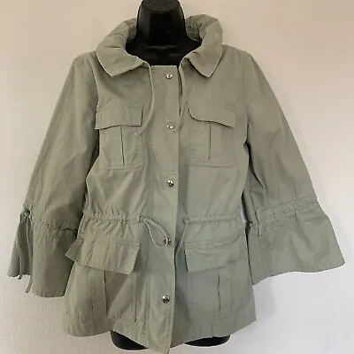 Banana Republic X Olivia Palermo Women’s Sage Green Utility Jacket Size Small • £24.10