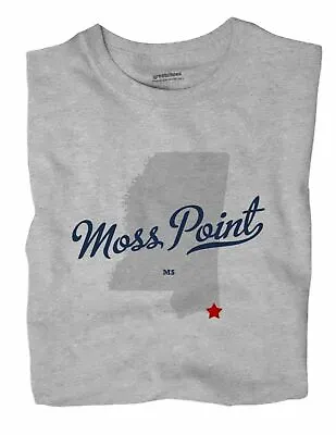 Moss Point Mississippi MS Miss T-Shirt MAP • $19.50