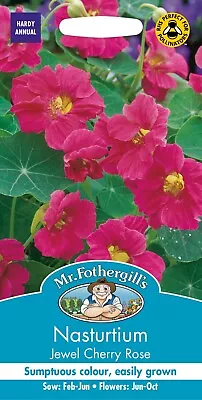 Nasturtium Seeds Jewel Cherry Rose Mr Fothergill's FREE UK DELIVERY Flower Seeds • £3.18