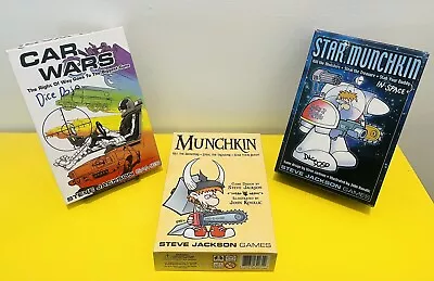 Lot Of 3 Steve Jackson Games: Car Wars Munchkin Star Munchkin READ DESCRIPTION • $20