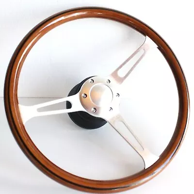 Steering Wheel Wood Fits For W123 W124 R107 Used Classic 15inch Silver 1978-1991 • $226.71