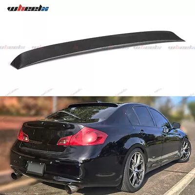 Fits Infiniti G35 G37 Sedan 07-14 VIP Style Rear Roof Spoiler Visor Carbon Look • $66.58