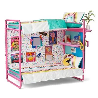 American Girl Courtney's Bunk Bed Bedroom Set Pink Metal 18  Doll Size Furniture • $199.95