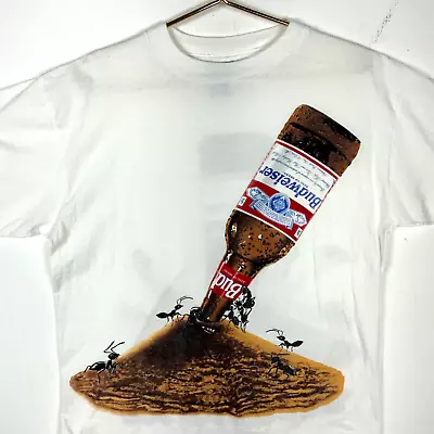 Vintage Budweiser T-Shirt Large White 1995 Double Sided The Bud’s For You • $38.24