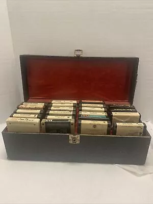 Lot Of 22 Untested 8-Track Tapes W/ Carrying Case All Untested Please Read • $15