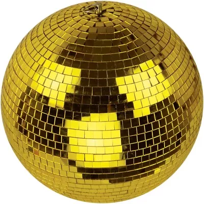 12  Gold Mirror Ball 300mm Lightweight Disco Party Event Wedding Keyring Shimmer • £39.99