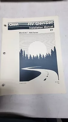 Onan Ky Rv Genset Installation Manual Microlite 4000 Series • $19.95