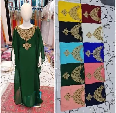 Eid Special Royal Girls Dress Kids Abaya Moroccan Caftan Kids Khimar Jilbab Kids • $36.95