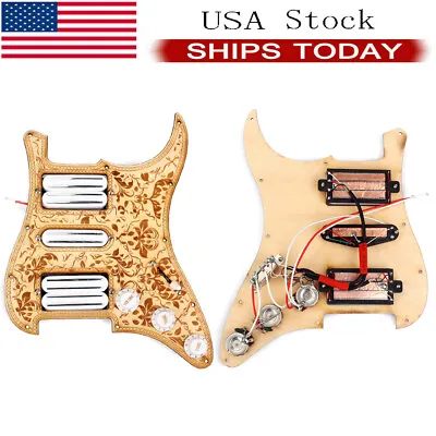 Maple HSH Loaded Pickguard Dual Hot Rail Pickup For Stratocaster Strat ST SQ • $52.02