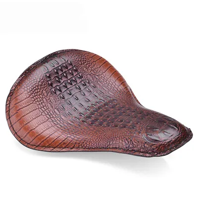 Brown Motorcycle Alligator Solo Seat For Kawasaki Vulcan 500 750 800 900 Bobber • $69.15