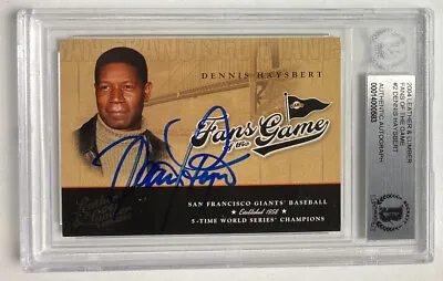 $99.99 • Buy Dennis Haysbert Signed 2004 Leather & Lumber Fans Of The Game #2 Beckett Auto