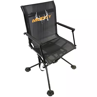 Muddy Swivel Ground Chair Black With Adjustable Legs MUD-MGS400AL • $137.99