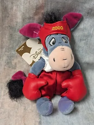 Nwt 2000 Disney 6  Winnie The Pooh Eeyore Olympic Boxing Beanie Plush • £29.92
