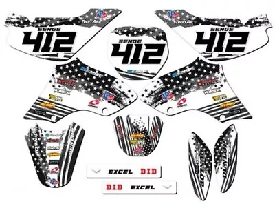 All Years JR 80 MERICA Grey Senge Graphics Kit Compatible With Suzuki • $109.99