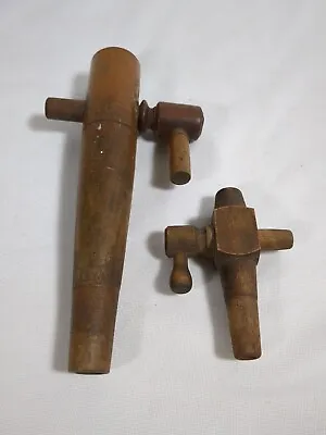 2 Vintage Wooden Barrel Taps Mancave Whiskey Taps  • $16