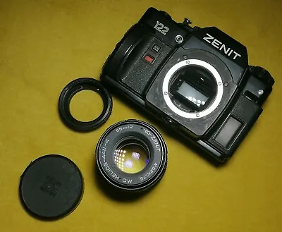 Zenit 122 35mm SLR Film Camera With Helios 44M F2/58mm Lens Lomo Meter • £85