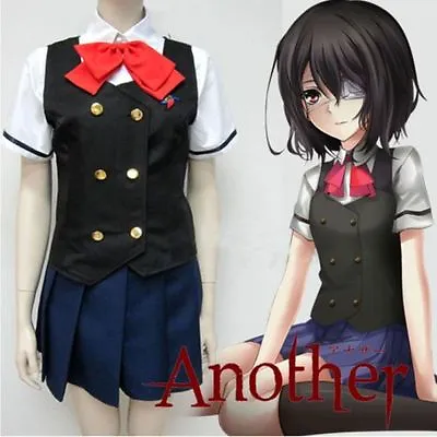 Anime Another Cosplay Costume Misaki Mei Dress School Uniform Suit • $25.06