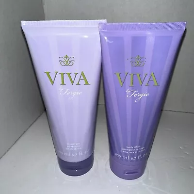 NEW Sealed Avon Viva By Fergie Shower Gel & Body Lotion Retired 6.7 Oz • $12