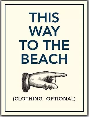 £8.99 • Buy THIS WAY TO THE BEACH Retro Metal Tin Sign Poster Plaque Garage Wall Decor A4