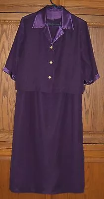  Woman's  Purple 2 Piece Dress  Handmade 40 Bust • $14