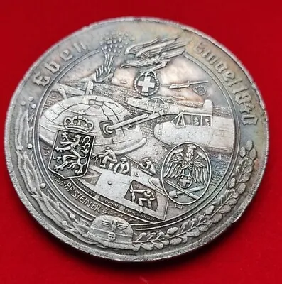 £9.95 • Buy WW2 German Capture Of Maginot Line Large Coin Propaganda Medal Collectble