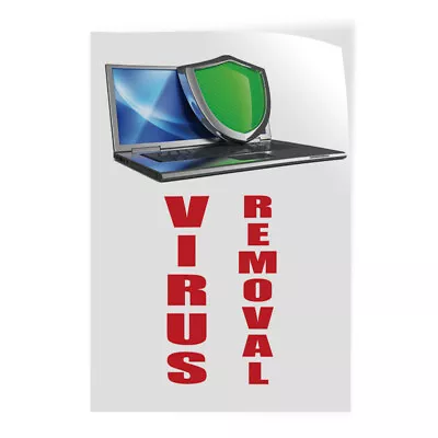 Door Decals Vertical Vinyl Stickers Multiple Sizes Virus Removal Vinyl Business • $12.99