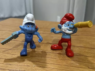 The Smurfs Peyo Handy & Papa Figures McDonalds Toys 2011 • $9.49